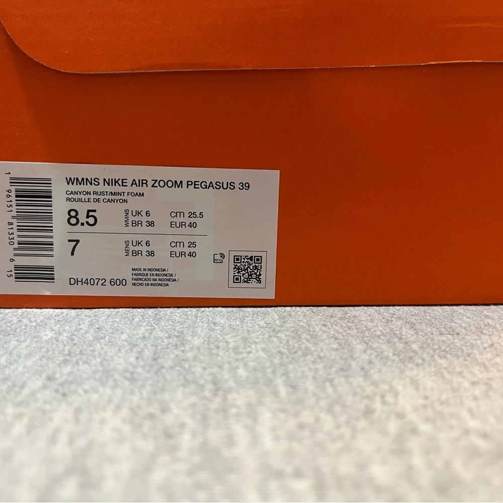 Nike Air Zoom Pegasus 39 Canyon Rust Running Women's Shoe Size 8.5 DH4072-600​ - Picture 11 of 11